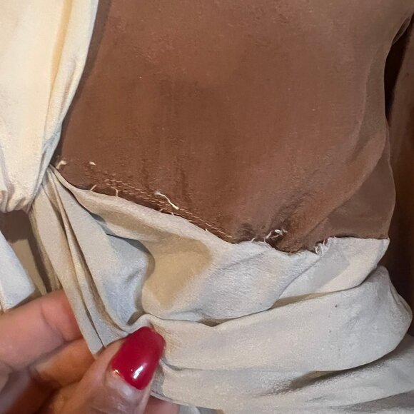 1960'S VINTAGE NEIMAN MARCUS SILK TWO TONE GOWN SIZE 14 - Picture 3 of 12